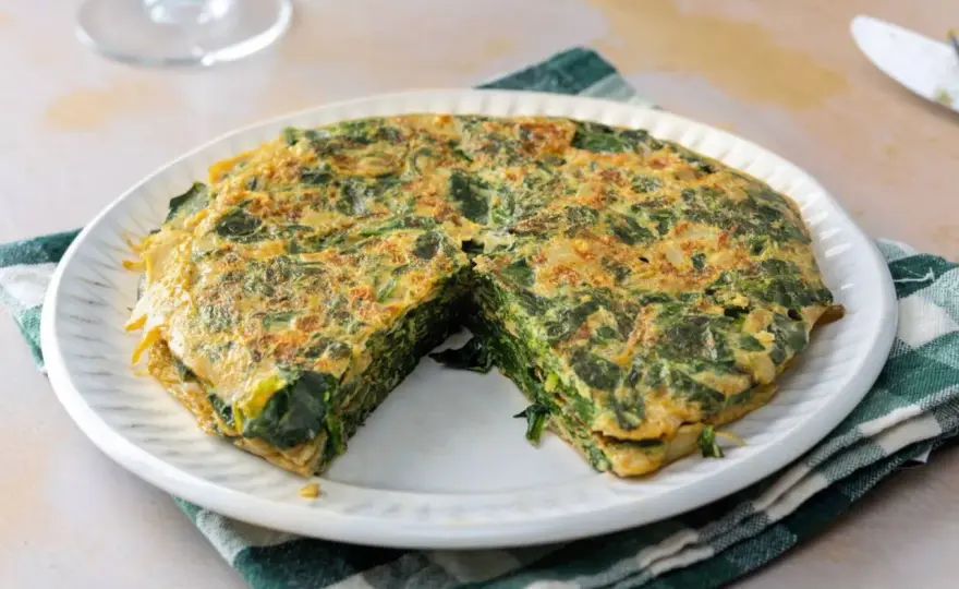 Tortilla de espinacas perfecta - Jugosa y sin agua