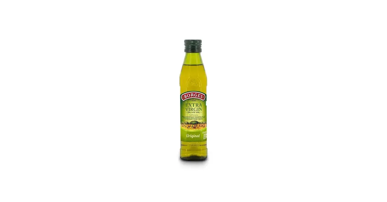 Botella de aceite de oliva virgen extra Borges. El aceite Borges de donde es, es un producto de calidad.